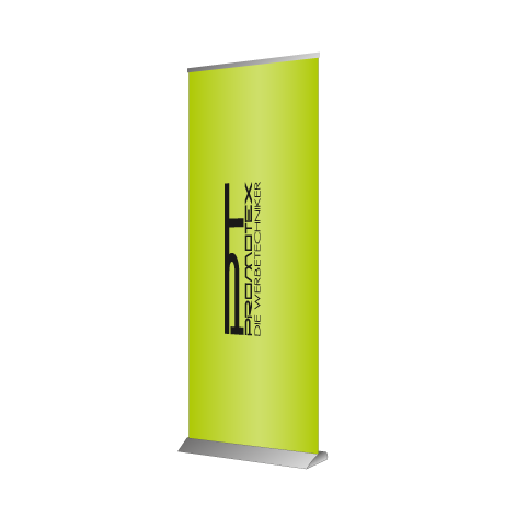 Roll-Up Deluxe | B 85 cm x H 153 - 200 cm | einseitig bedruckt